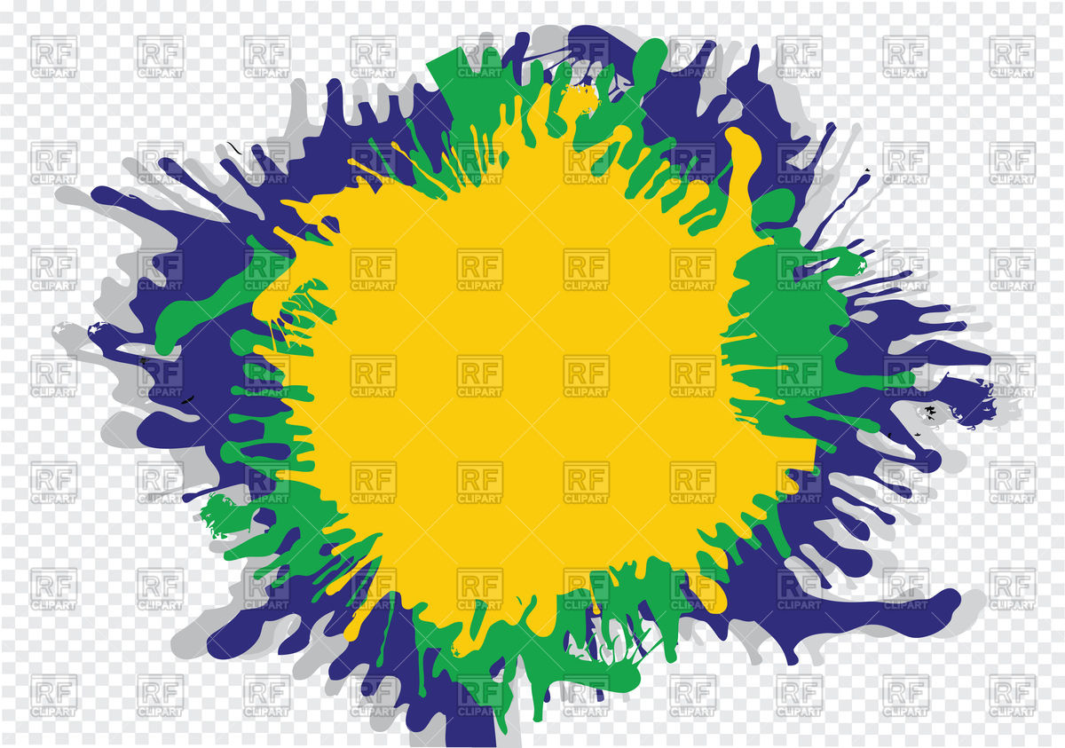 1200x843 Abstract Watercolor Stain In Brazil Color Vector Image Vector