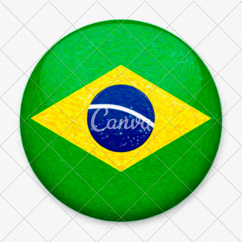 800x800 Watercolor Flag Of Brazil