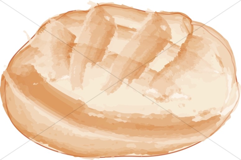 776x517 Watercolor Bread Loaf Communion Clipart