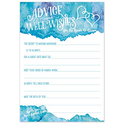 425x425 Wedding Advice Cards (50 Count)