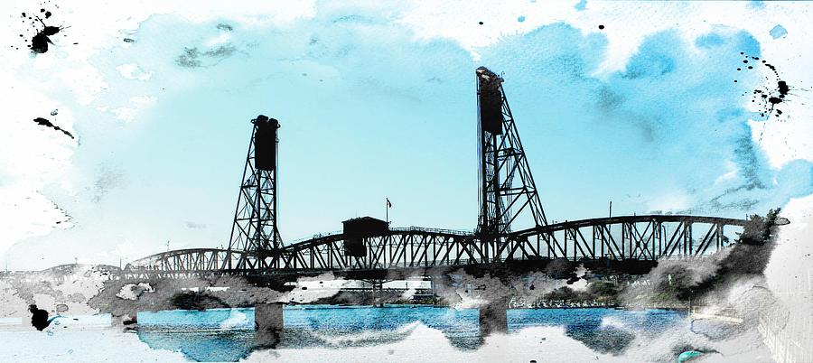 900x402 Bridge Watercolor Photograph By Cathie Tyler