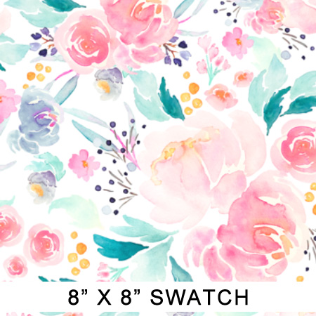 450x450 Bright And Beautiful Watercolor Floral Baby Crib Bedding