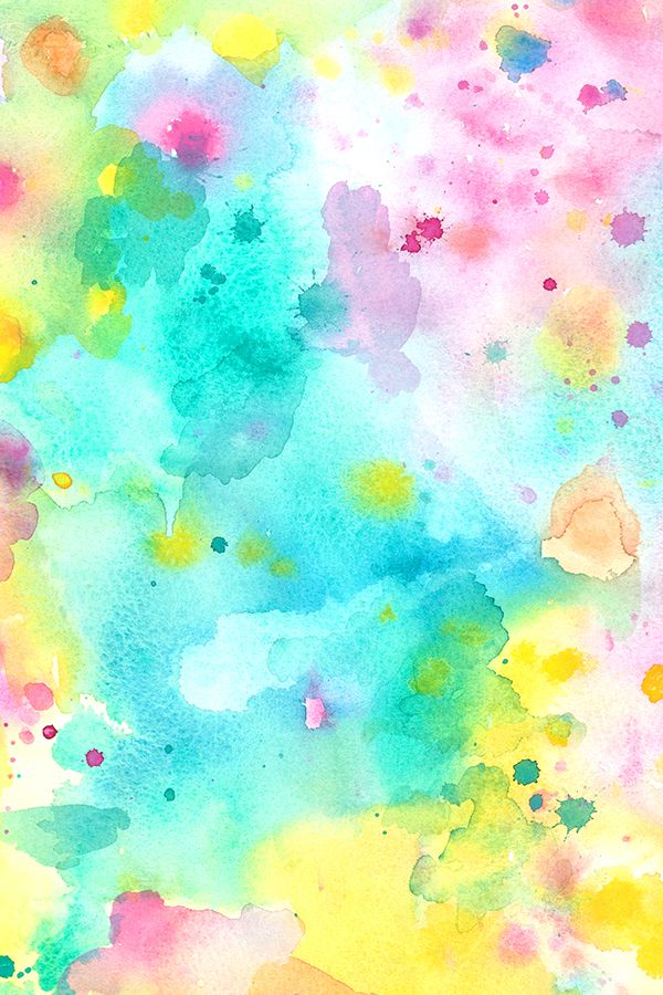600x900 Spring Watercolors By Gypseeart. Bright Watercolor Splatters In