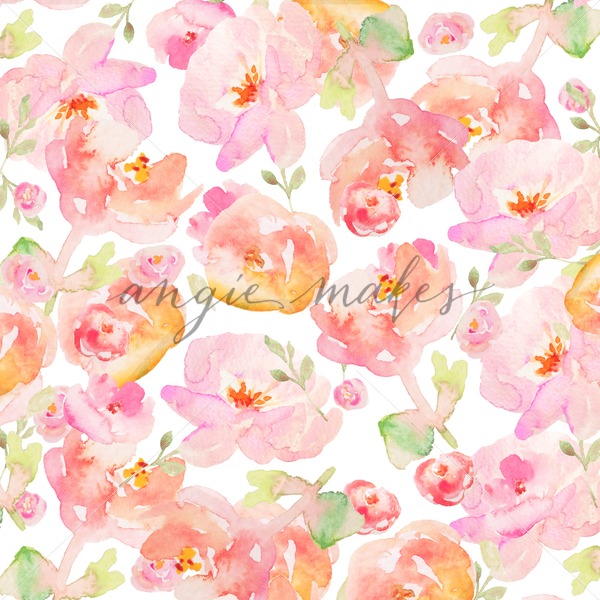 600x600 Bright Watercolor Flower Background