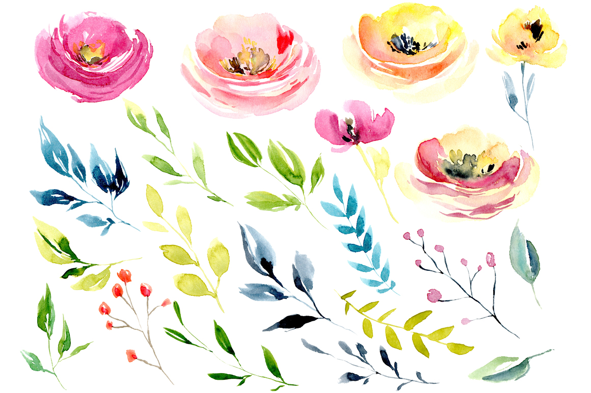 1160x772 Watercolor Bright Flowers Collection 21 Png By Watercolorflowers