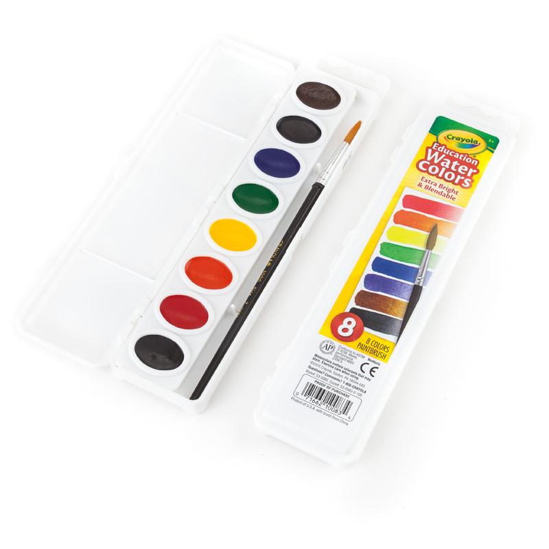800x800 Crayola Extra Bright Watercolors (8 Count) Toys Amp Games