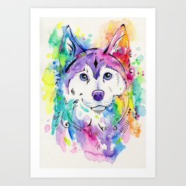 264x264 Bright Watercolor Art Prints Society6