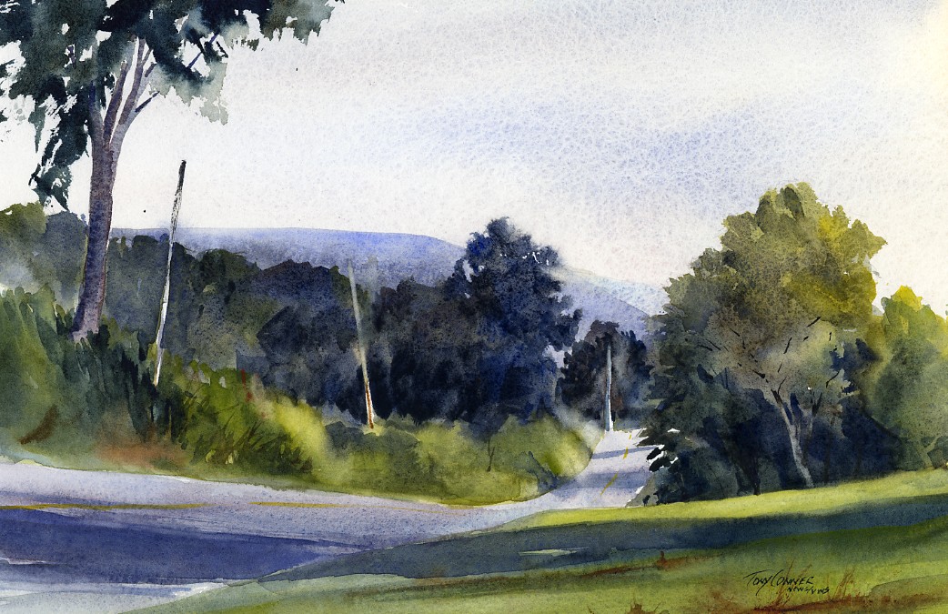 1042x675 Northbound En Plein Air Watercolor Landscape Painting