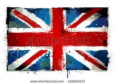 236x172 Union Jack British Flag Watercolor Painting Nursery Decor Union