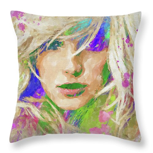 500x500 Britney Spears Watercolor Throw Pillow For Sale By Ricky Barnard