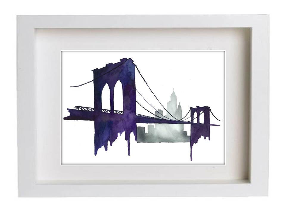 960x720 Brooklyn Bridge Watercolor Print Of Original Painting For Etsy