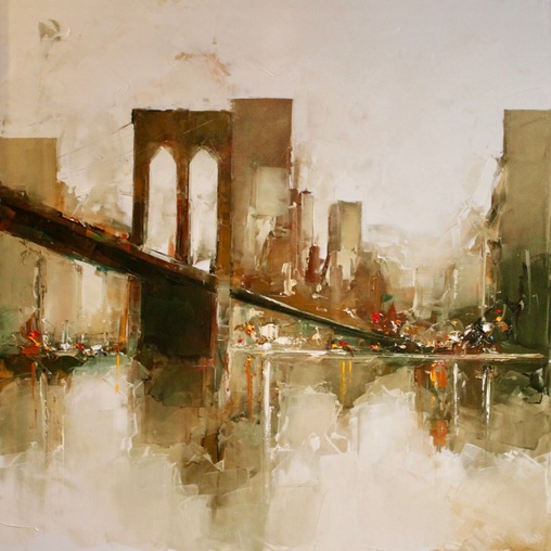 508x508 Brooklyn Bridge By Daniel Castan, 2017 Painting Artsper (284725)