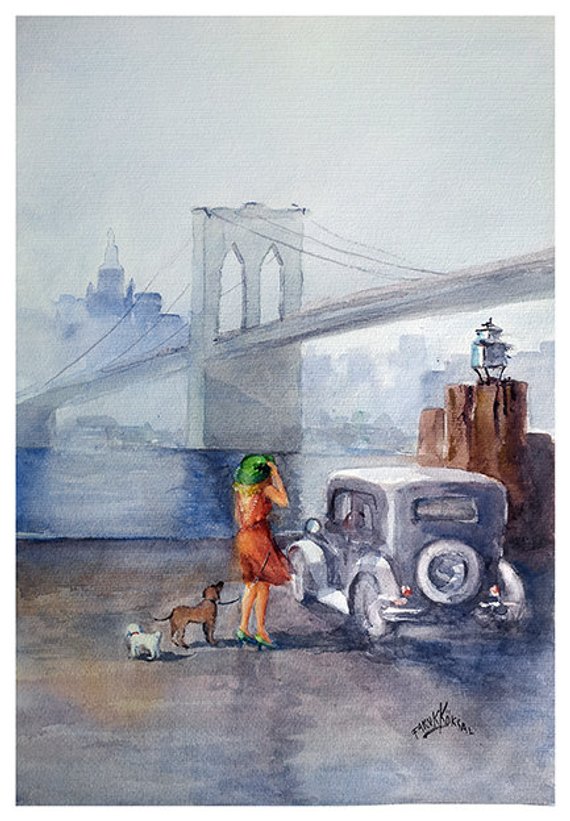 Brooklyn Bridge Watercolor at GetDrawings | Free download