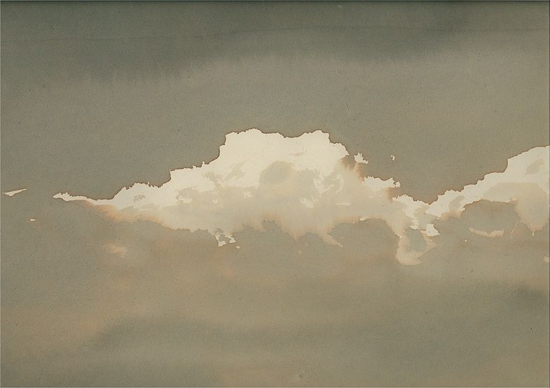 787x556 Watercolor On Brown Paper (Clouds Are So Difficult To Get Just