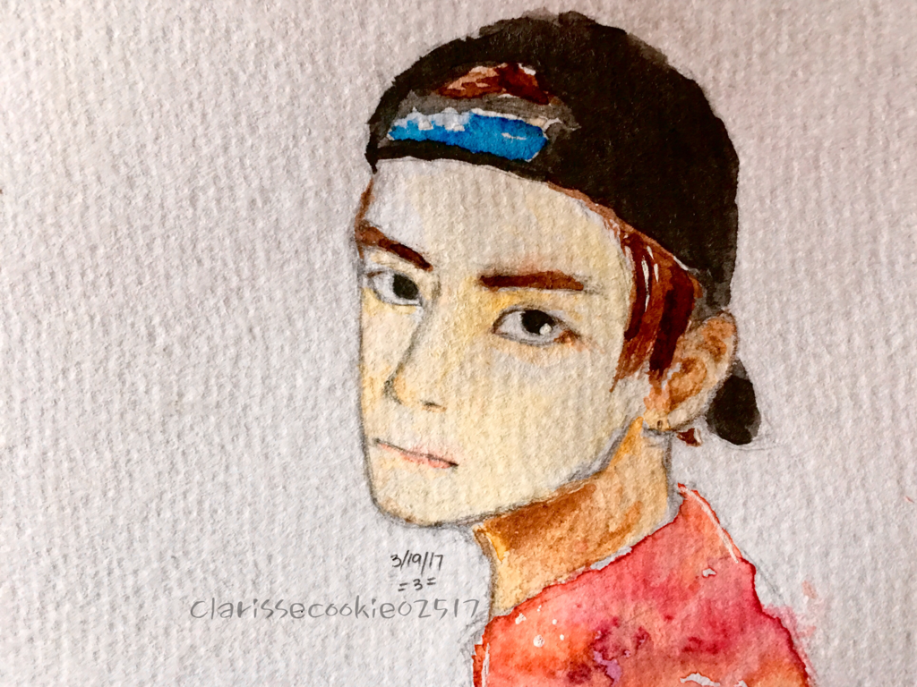 1024x768 Bts V Watercolor Fanart! O3o By Clarissecookie02517