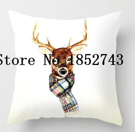 470x459 Cool Deer Buck With Winter Scarf Watercolor (Two Sides) Soft