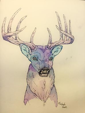 296x394 Spring Time Buck (Watercolor) By Machalathebest