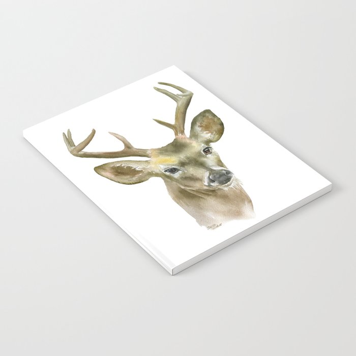 700x700 Buck Watercolor Painting Deer Fine Art Notebook By Susanwindsor