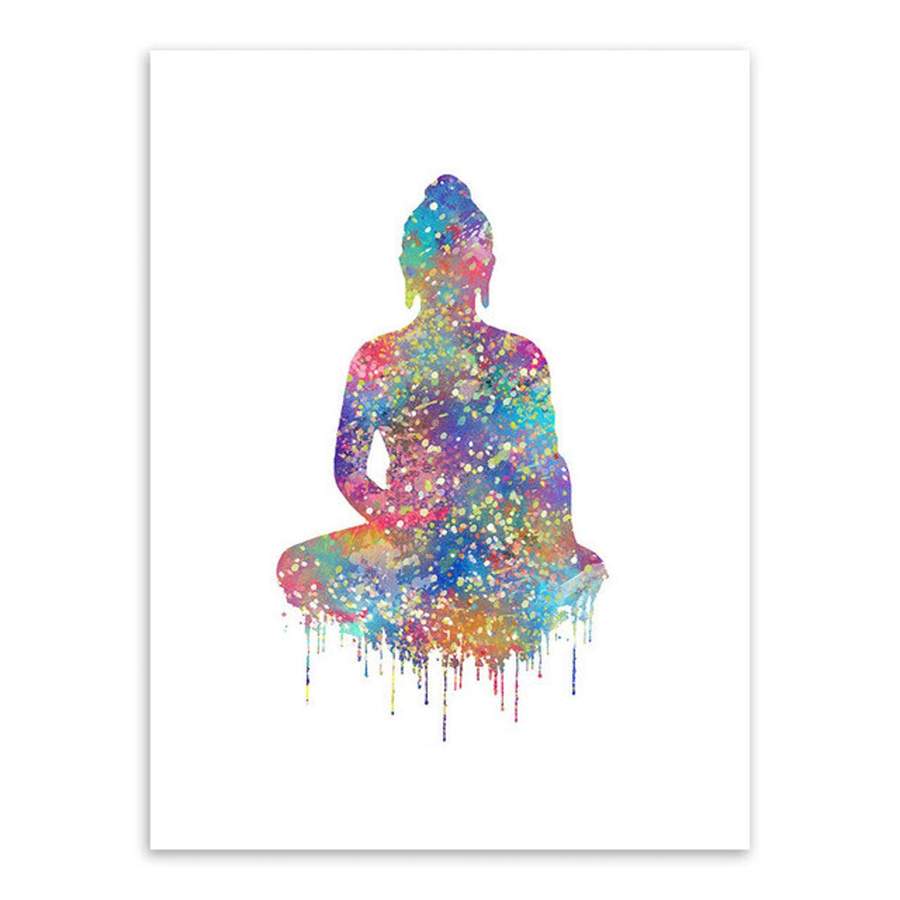 900x900 Watercolor Buddha Art Spiritual Free Spirit Yoga Spa Hand Chakra