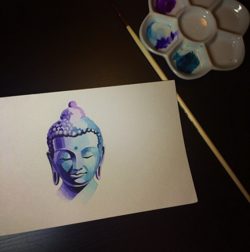 500x504 Buddha Watercolor Tumblr