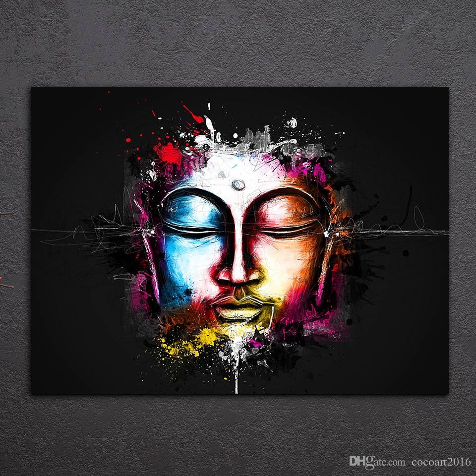 960x960 2018 Hd Printed Canvas Art Buddha Watercolor Face Painting Prints
