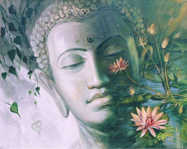 770x615 Buddha Painting By Laxman Kumar Saatchi Art