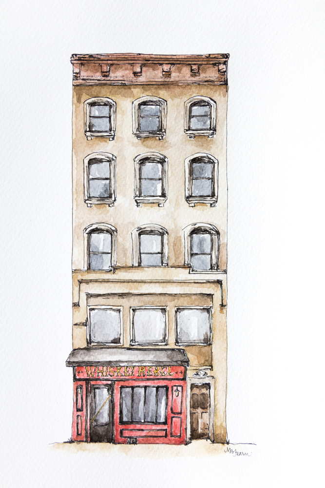 667x1000 Watercolor Custom Building Portrait