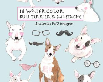 340x270 Bull Terrier Art Etsy