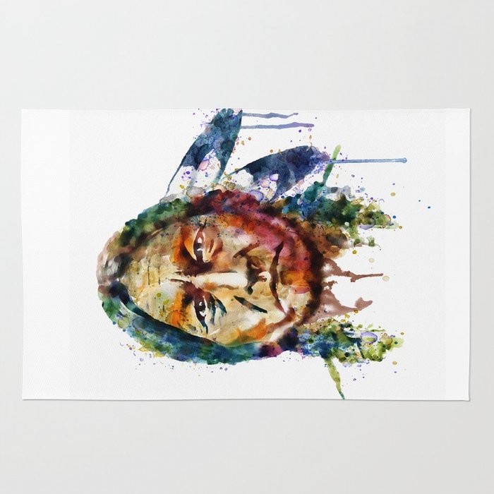 700x700 Sitting Bull Watercolor Painting Rug By Marianvoicu Society6