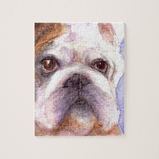 540x540 Bulldog Watercolor Puzzle