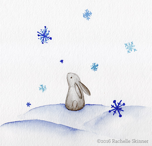 518x500 Bunny Watercolor Paintings Rachelle Skinner