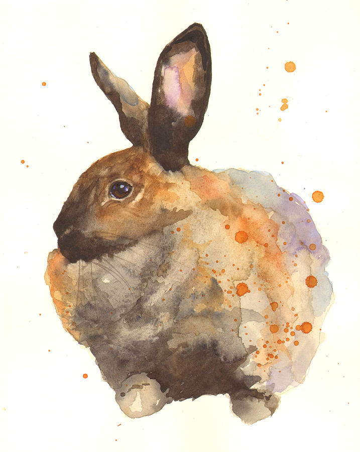 717x900 Watercolor Rabbit Print
