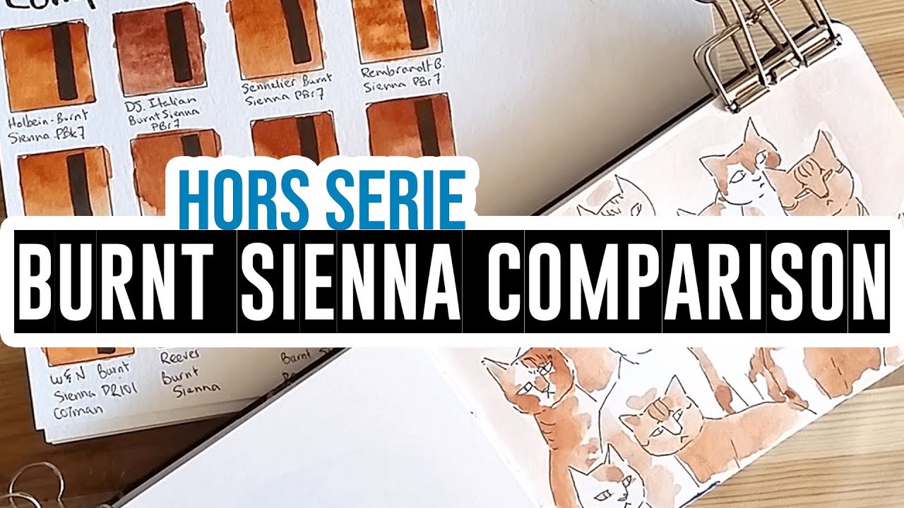 1280x720 Comparison Of Burnt Sienna Watercolors