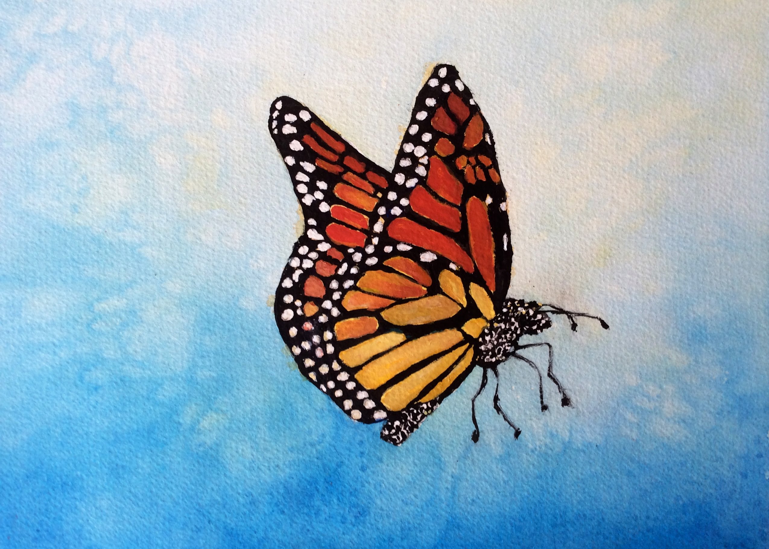 2550x1819 Monarch Butterfly Watercolor Tutorial, How To Paint With