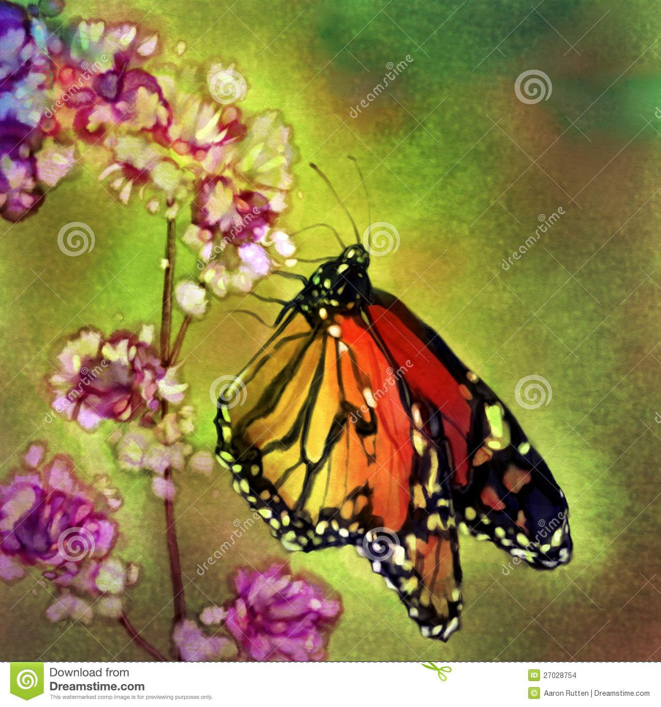1300x1390 Watercolor Paintings Of Butterflies Monarch Butterfly