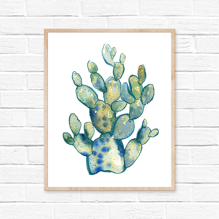 900x900 Cactus Watercolor Print Cactus Painting Cacti Cactus Watercolor