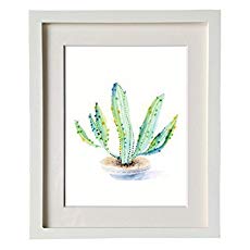 230x230 Original Succulents Cactus Watercolor Painting Print