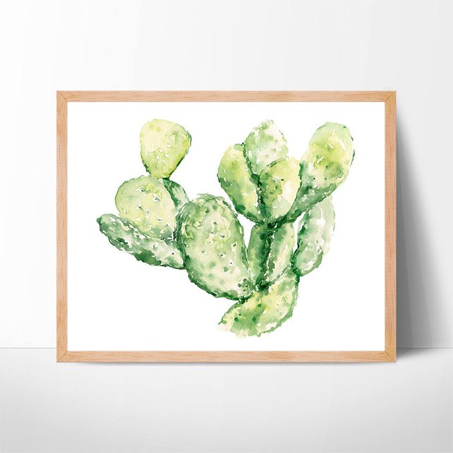 642x642 Cactus Watercolor Print No.221 Cacti Artwork Cactus Painting Etsy