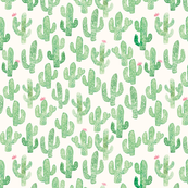 173x173 Watercolor Cactus Fabric, Wallpaper Amp Gift Wrap