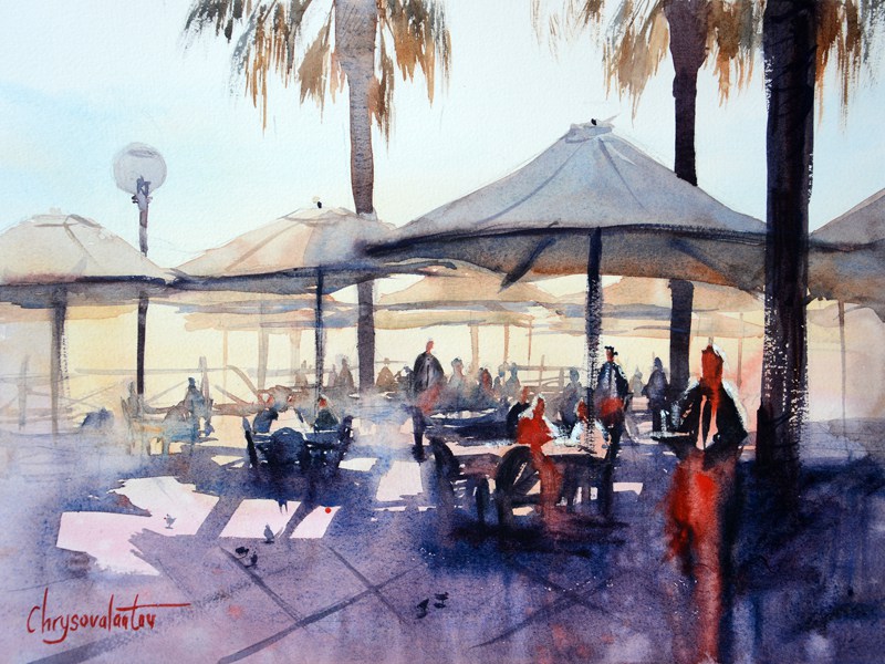 800x600 Street Scenes Chrysovalantou Mavroudis Watercolour Artist