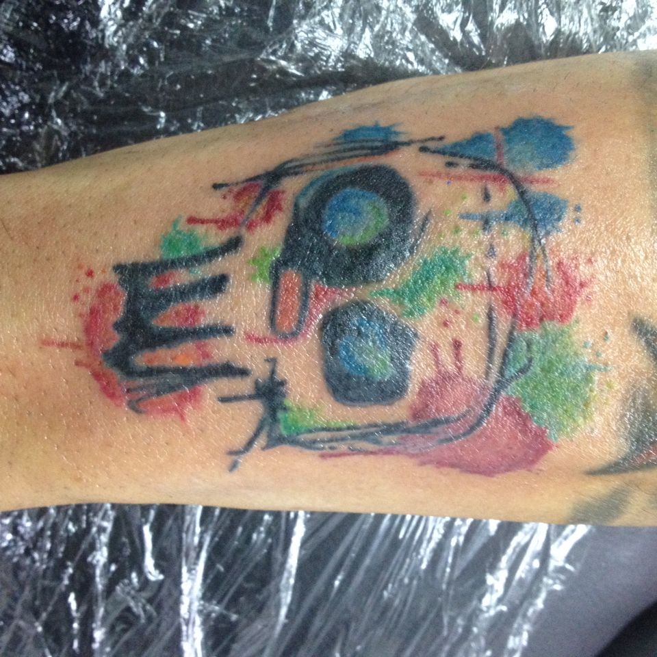 960x960 Brush, Tattoo, Tatuaje, Skull, Calavera, Watercolor Tattoo