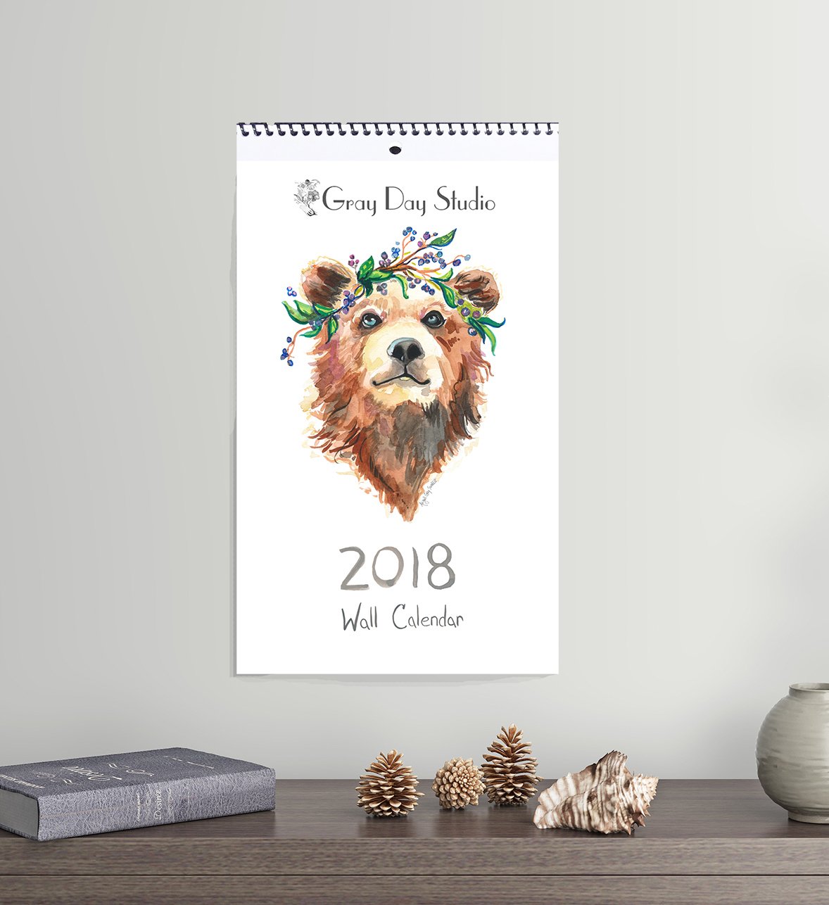 1178x1286 Animals In Crowns 2018 Wall Calendar Watercolor Animal Portraits
