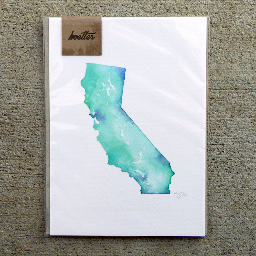 1000x1000 Cool California Watercolor Boelter Design Co.