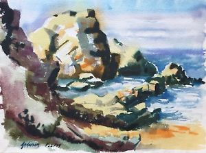 300x223 Bill Anderson Original Signed Vintage California Watercolor