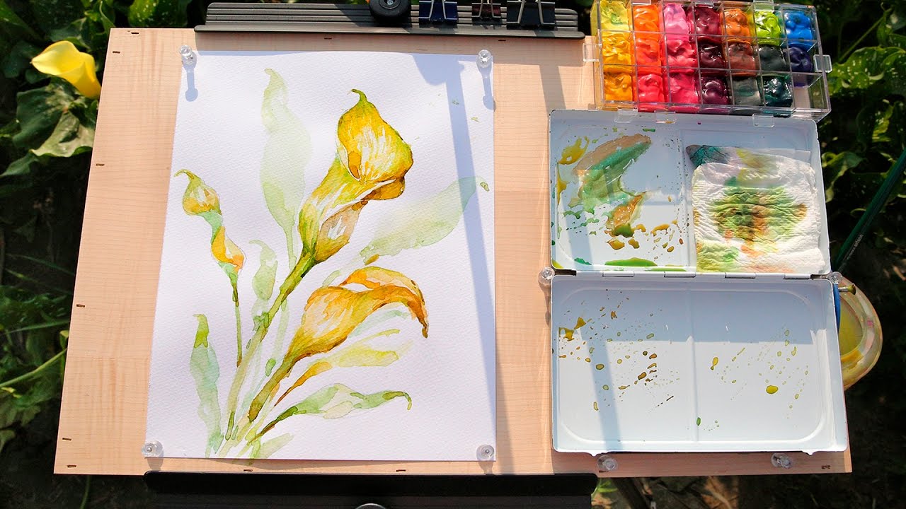 1280x720 How To Paint Calla Lilies In Watercolor