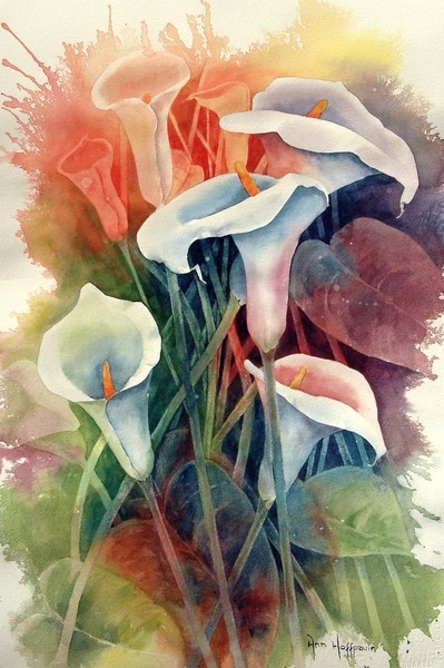 399x600 Calla Lilies, Watercolor