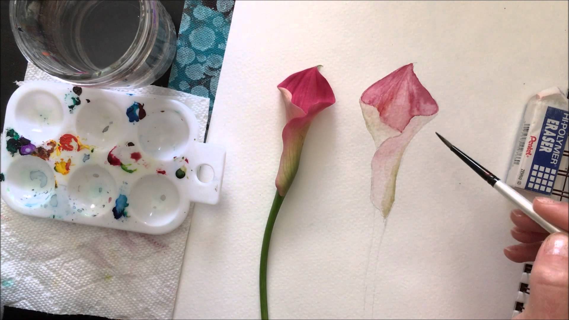 1920x1080 Watercolor Calla Lily