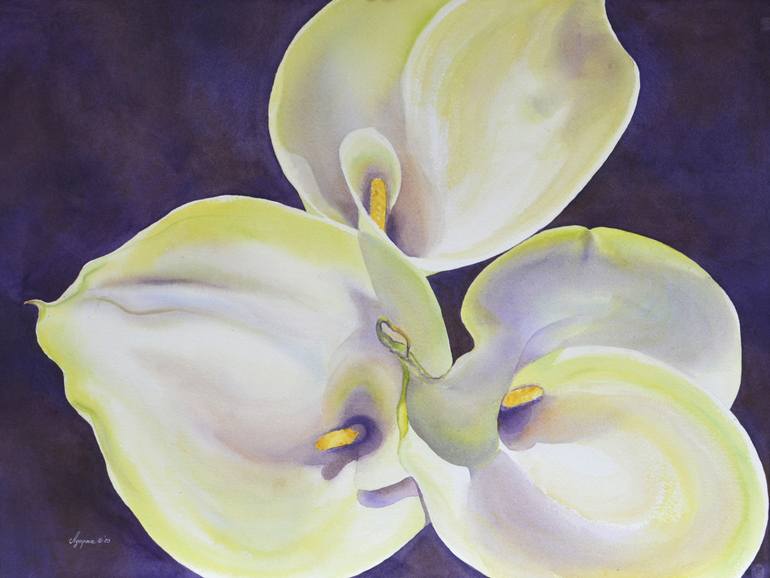 770x578 Calla Lilies Painting By Giselle Ayupova Saatchi Art