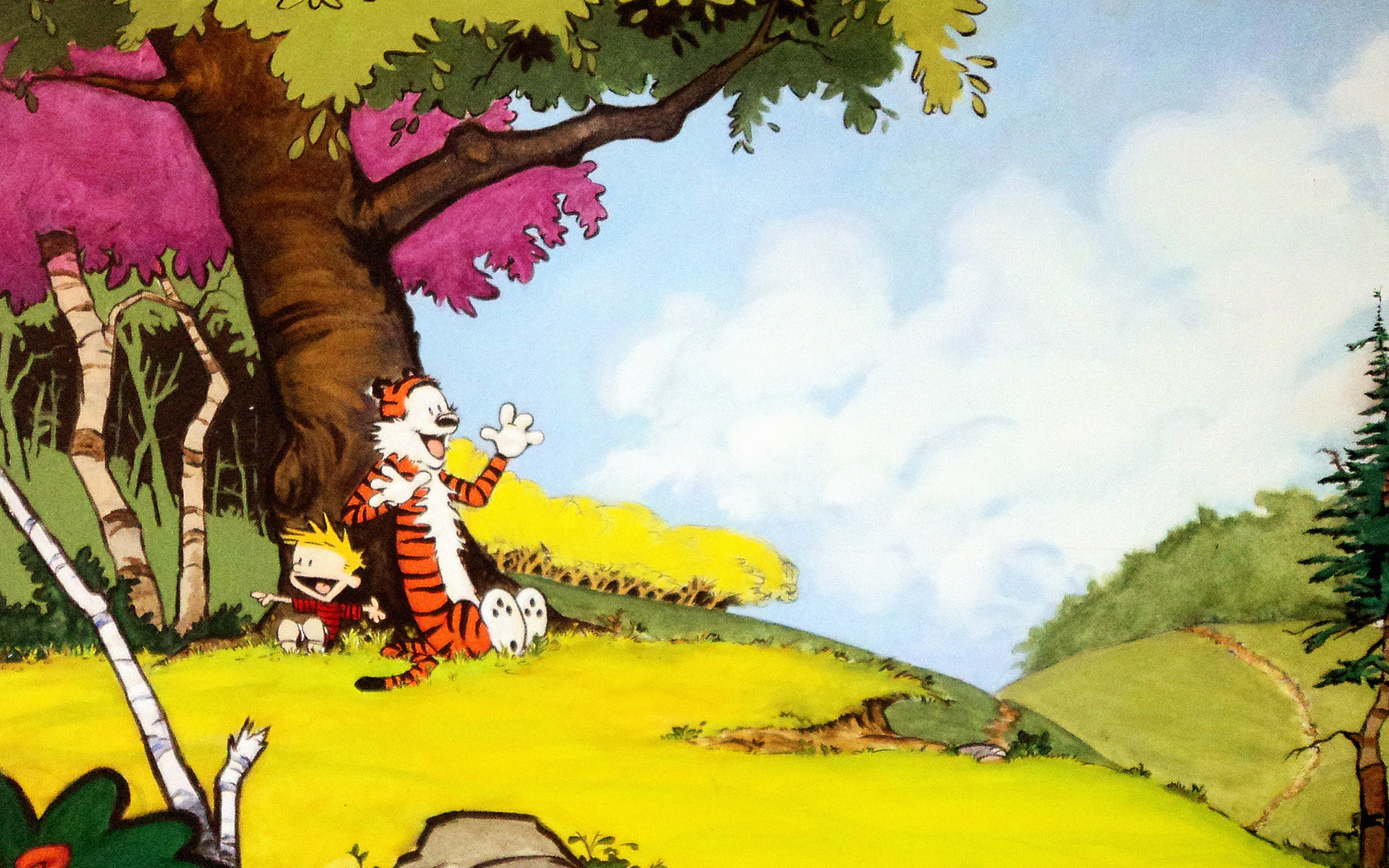3840x2400 Ac48 Wallpaper Calvin And Hobbes After Nap