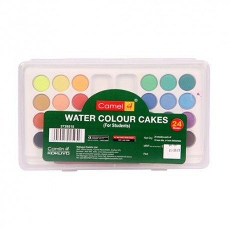 458x458 Camel Water Colour Cakes (For Students) 24 Shades